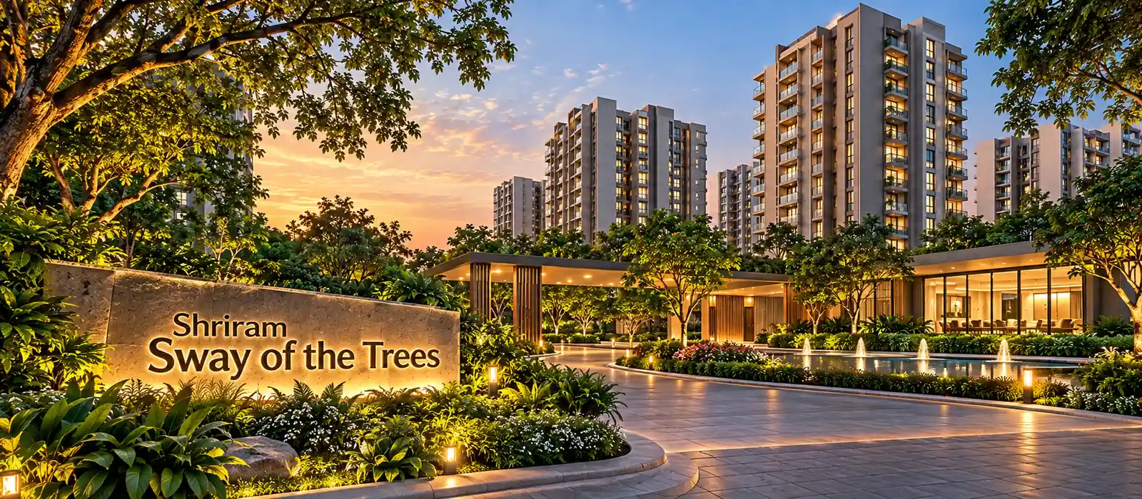 Shriram Sway of the Trees premium 2 and 3 BHK apartment towers near Electronic City, Bengaluru